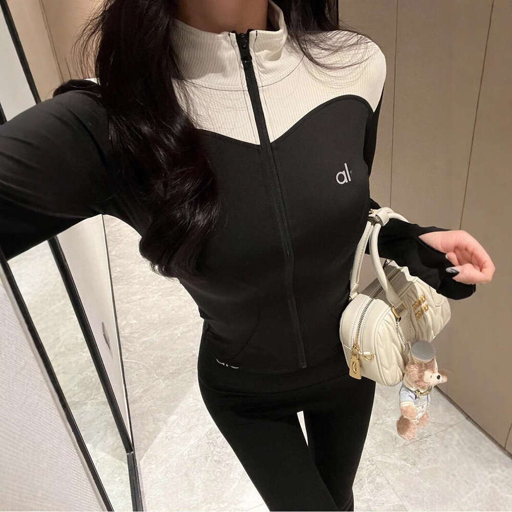 2026 Alonessities women sweat set jacket pants leggings puff winter Alonessities jacket zip up sweatshirt designer womens yoga hooded sportwear gym set