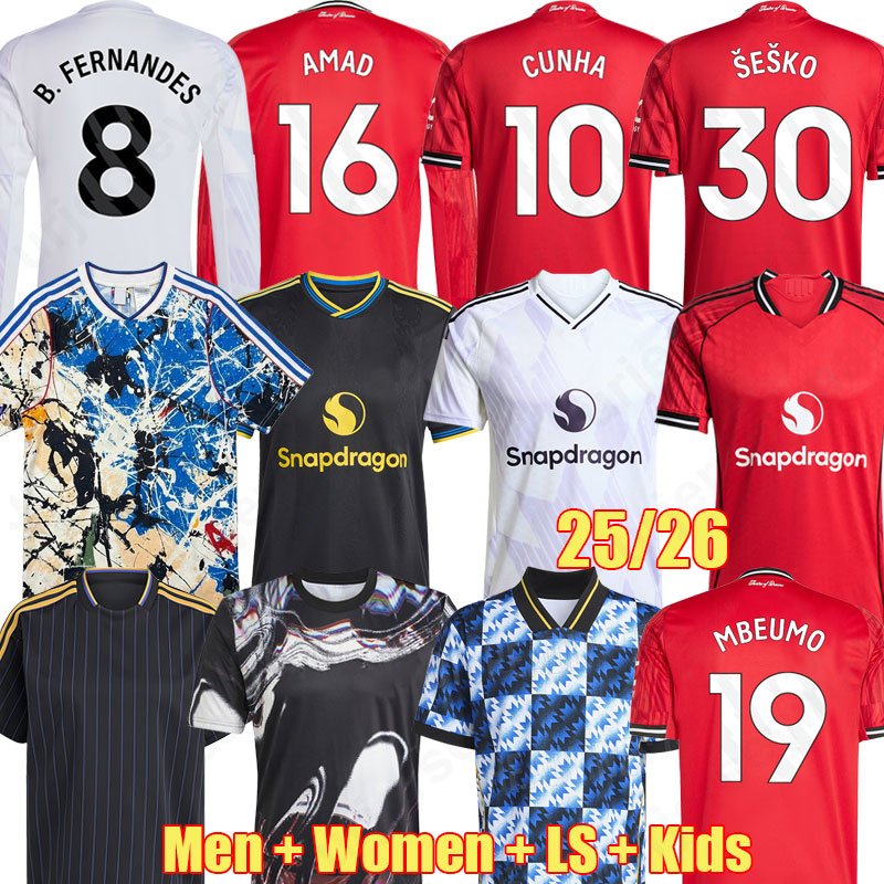 3XL 4XL 25 26 CUNHA AMAD CASEMIRO MOUNT MAZRAOUI soccer jerseyS GARNACHO MARTINEZ 2025 2026 B. FERNANDES MAINOO MARTIAL SHAW MBEUMO football shirt kit set Uniforms