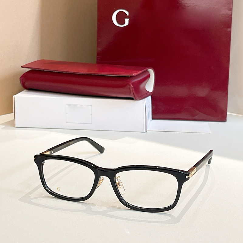 Designer Reading Glasses For Women GG 1506 Slim Black Acetate Clear Lens Shades Carve Icon on Temples Y2K Daily Outfit Luxury Brand Prescription Lensse Glasses