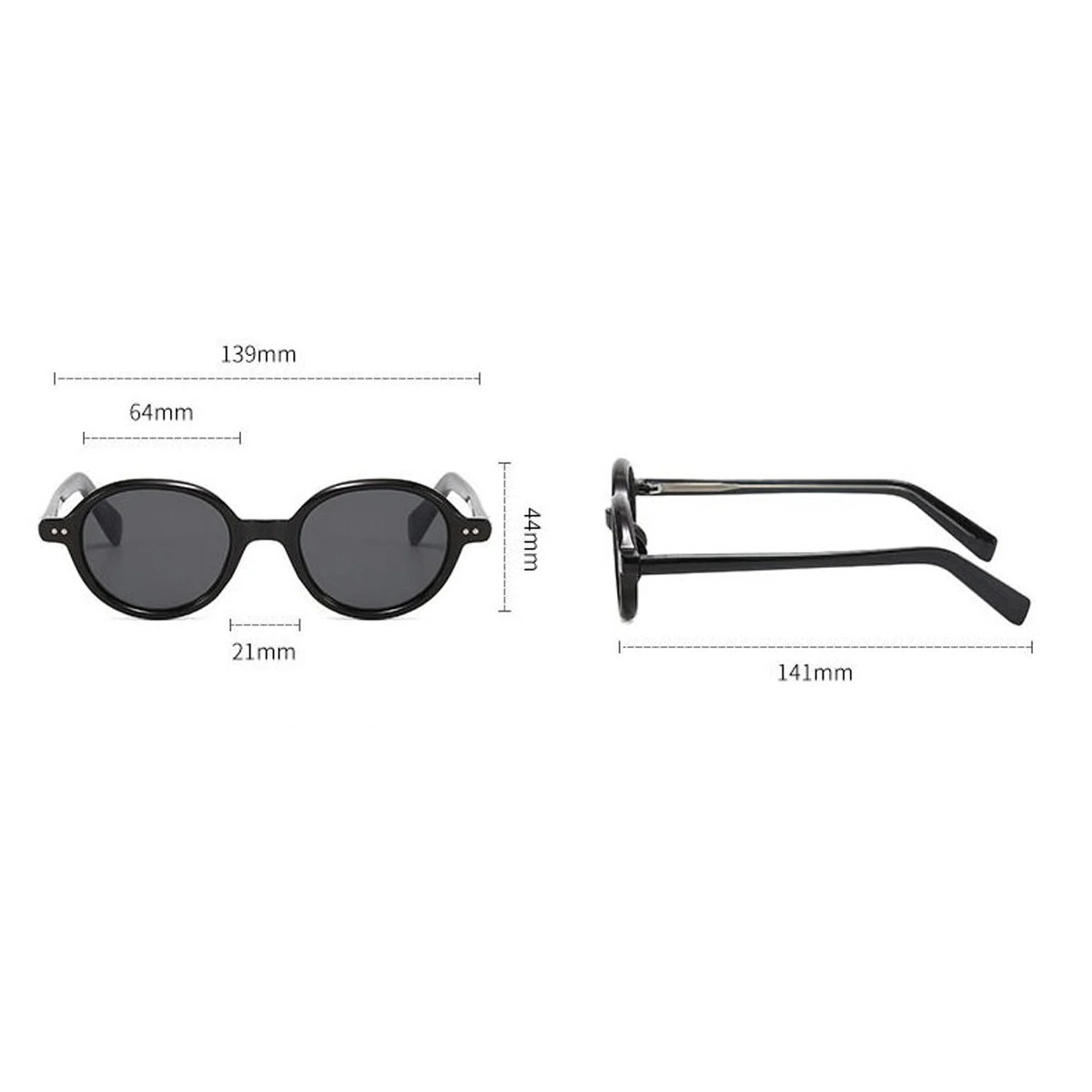 Acetate Small Round Sunglasses Polarized Mens Japanese Unisex Oval Sunglasses Women Retro TR90 Acetate Men260106