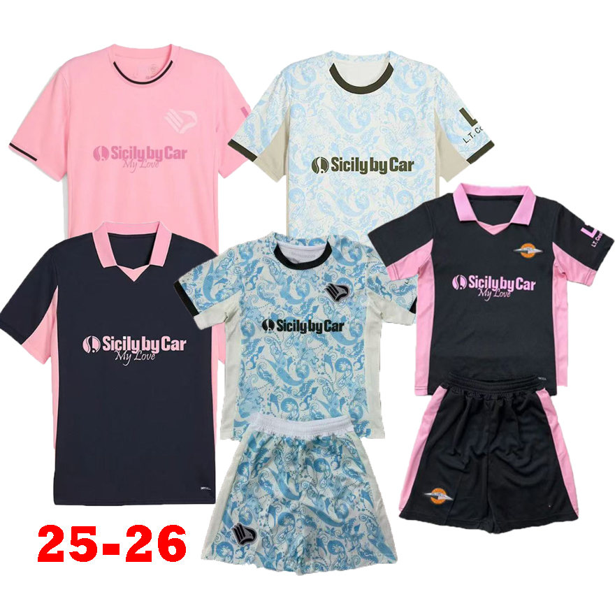 25 26 Palermos BRUNORI Soccer Jerseys home Away 3rd 2025 2026 LE DOUARON INSIGNE SEGRE CECCARONI Home Away 3rd Football shirts Kit pink jersey VERRE668