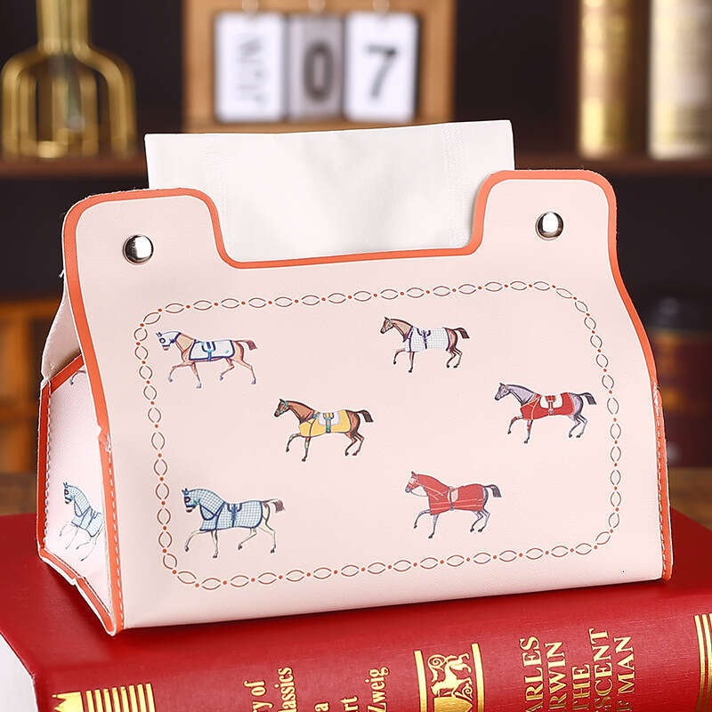 Pastoral Style Household Tissue European Retro Car Living Room Coffee Table Storage Waterproof Roll Paper Box Desktop Creative