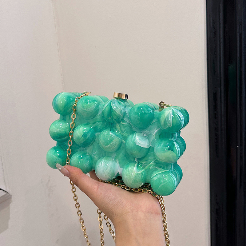 Free shipping designer Bags Niche Women Bag Acrylic Box Bag Ins Trendy Chain Small Square Bag Hot Girl Clip Crossbody Bag