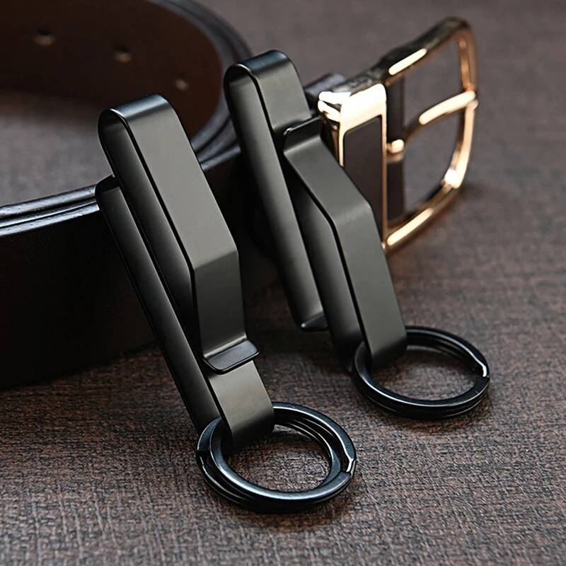 1Pc Stainless Steel Waist Hook Outdoor Detachable Chain Belt Clip Buckle Hanging Key Ring Holder Tool