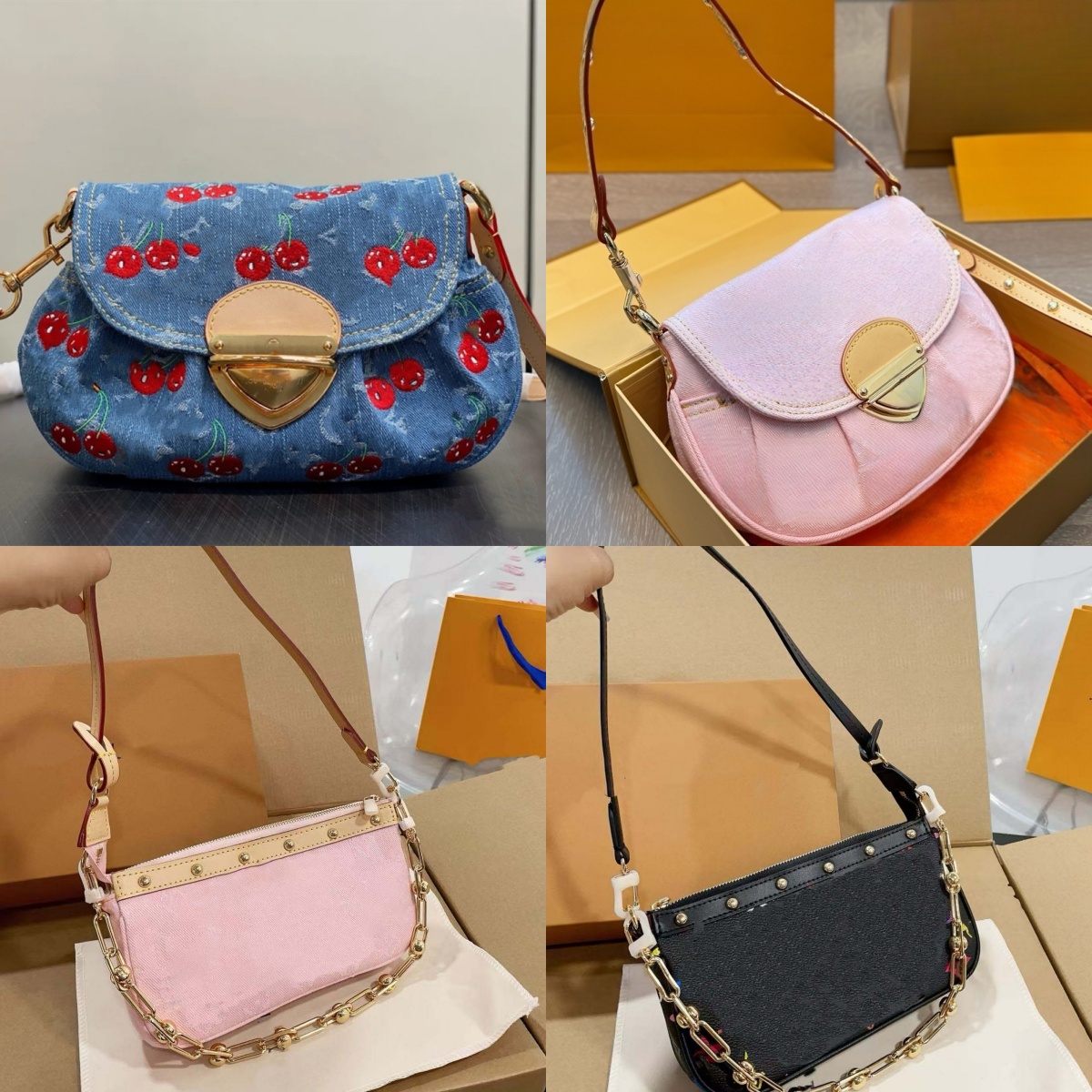 Designer bag luxury handbag shoulder bag louiss vuittion bag evening bag Tote Bag Carry-on bag purse flap Cowboy Women travel cherry lady wallet purses party