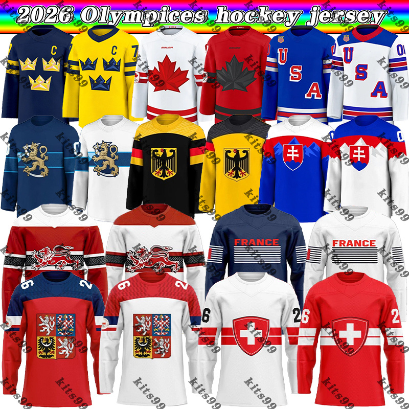 2026 Olympices hockey jersey team canada hockey jersey Denmark France Finland Czech Sweden Switzerland Slovakia usa hockey jersey