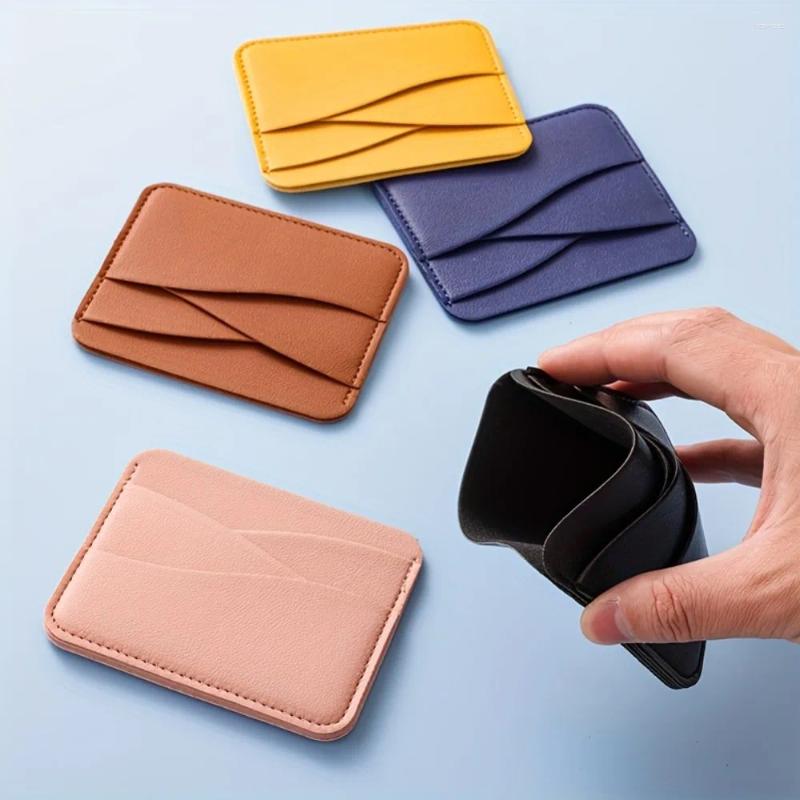 Card Holders Multi-Compartment PU Wallet Curve Cross Holder Large Capacity Bank Credit ID Ultra Thin Cards Bag Box