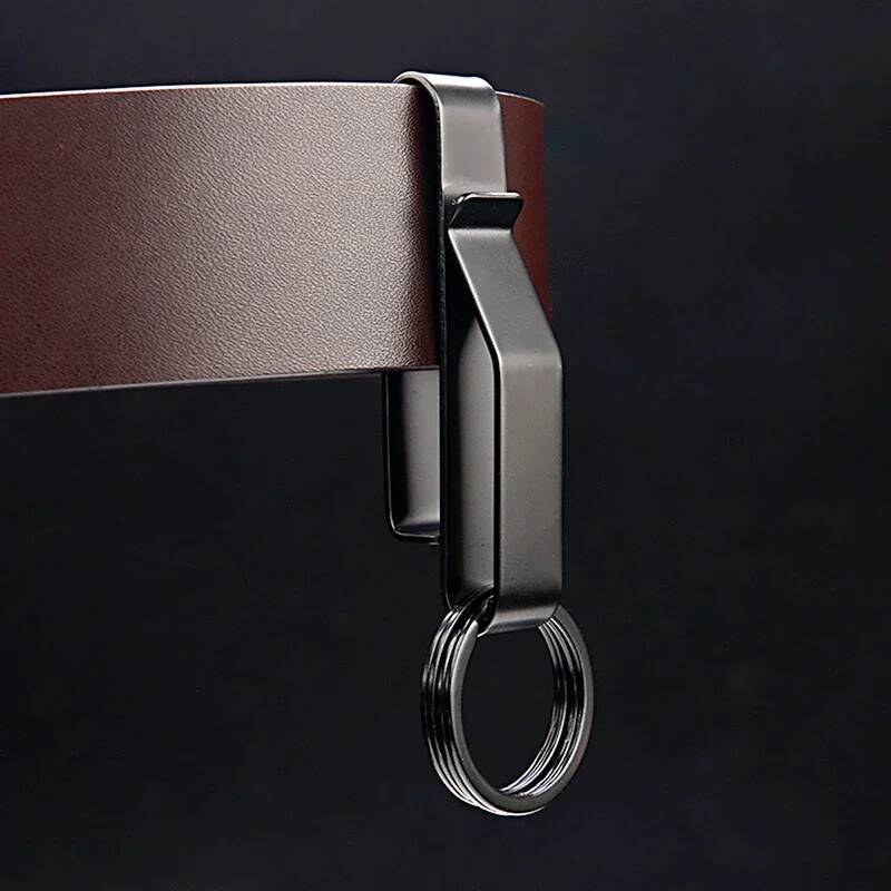 1Pc Stainless Steel Waist Hook Outdoor Detachable Chain Belt Clip Buckle Hanging Key Ring Holder Tool