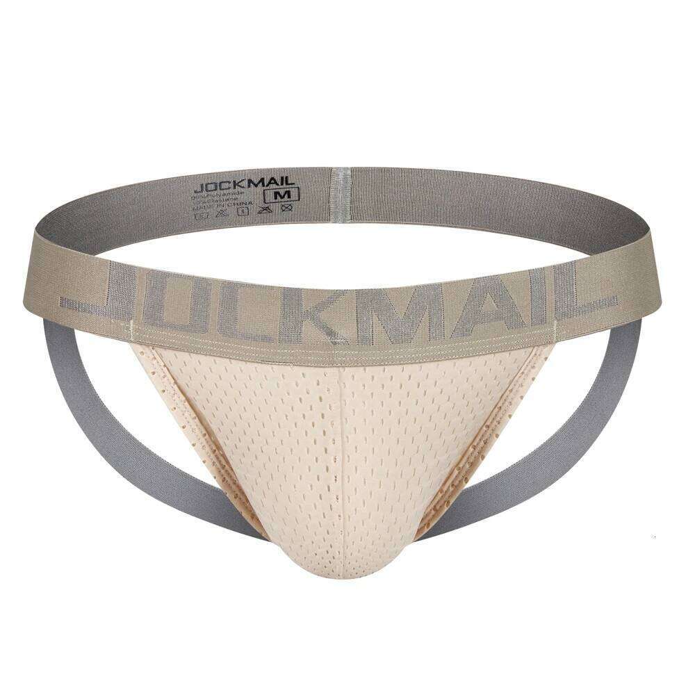 Jockmail Jockstrap Mens Panties Sexy Gay Men Underwear Sissy Calzoncillos Hombre Slip Thong Mesh Low Waist Breathable