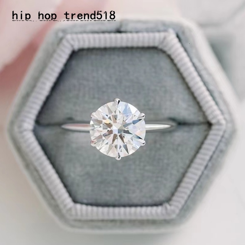 Classic Ring with IGI Certificate D/VVS Round Cut 1CT 2CT 3CT CVD/HPHT Lab Grown Diamond White Gold Engagement Wedding Ring