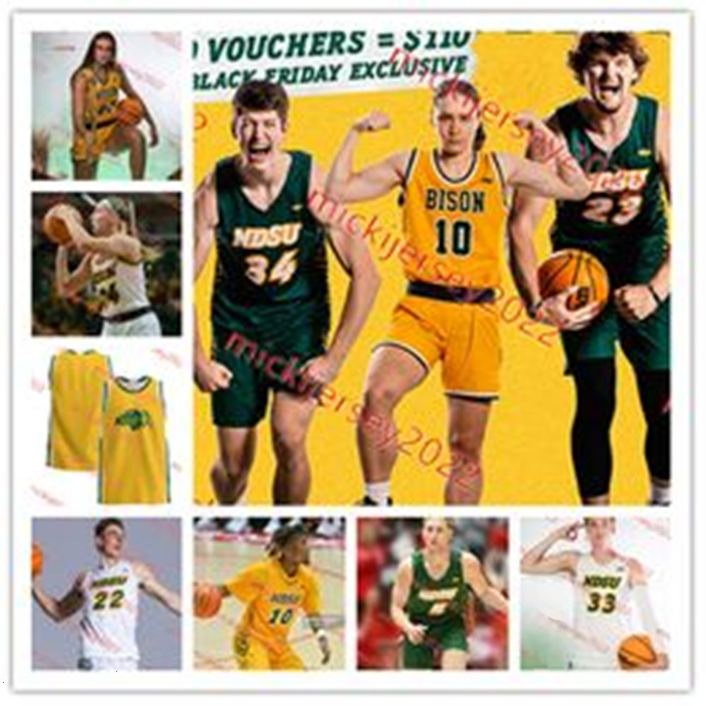 Eli Bradley 0 Luke Kasubke North Dakota State Bison Jersey 4 Jacksen Moni 5 Andy Stefonowicz 2 Tajavis Miller 2 Jeremiah Burke NDSU Basketball Jerseys Custom Stitched