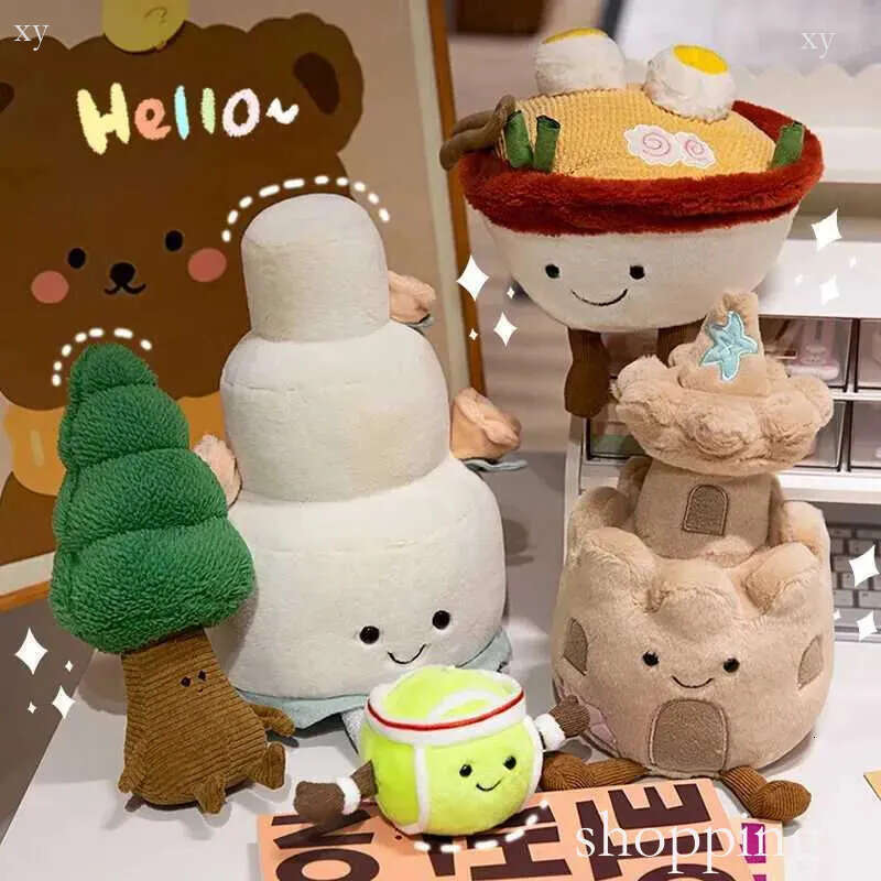 With box 2026 New Jellycat Plush Cute and Fun Sports Tennis School Bag Pendant Family Bedroom Doll Decoration Christmas Gift Toy