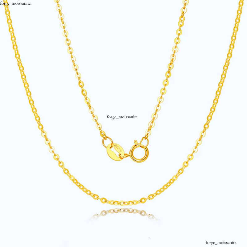 18K Au750 Pure Gold Shiny O-Shaped Cable Necklace Chain Length 18inch Weight 0.28 to 2.3 Grams Jewelry Accessories