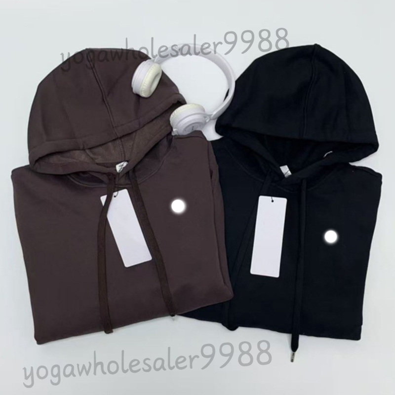 Women Men top yoga Hoodies Outfit sports hoody Warm Perfectly Oversized Sweatshirt 3D Silver logo On Chest Unisex Loose Casual Crew Neck Pullover zip up hoodie jacket