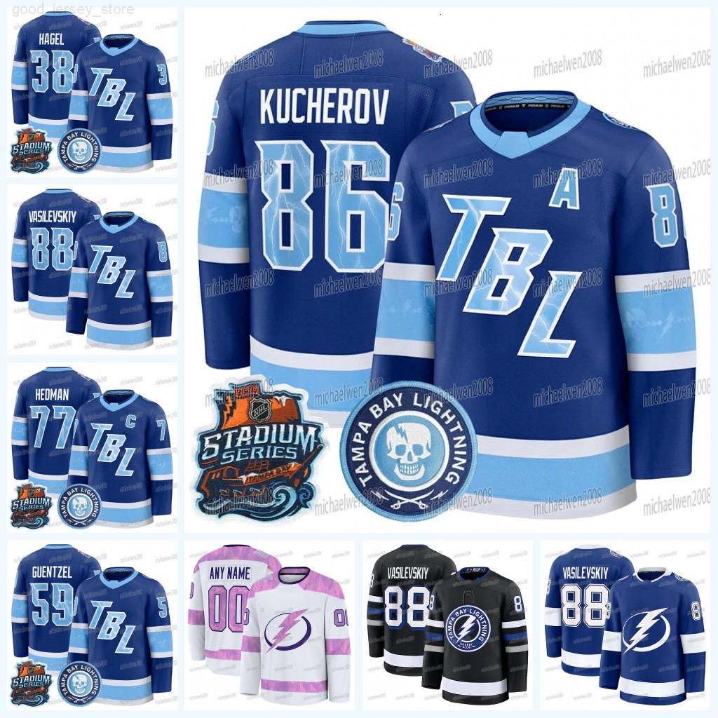 Tampa Bay 2026 Stadium Series Lightning Hockey Jersey Victor Hedman Nikita Kucherov Anthony Cirelli Guentzel Andrei Vasilevskiy Gourde Brandon Hagel McDonagh
