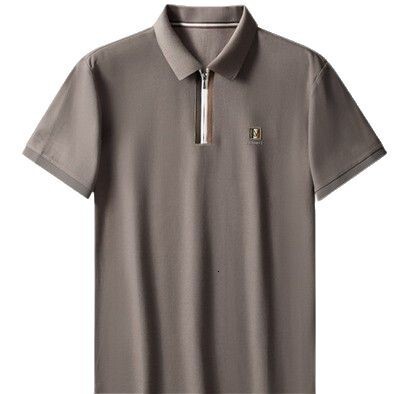 Luxury Brand Designer Clothes High-End Paul Men's Short-Sleeve T-Shirt Half-Zip Turn-Down Collar Polo Shirt Summer New Trendy Casual Versatile To