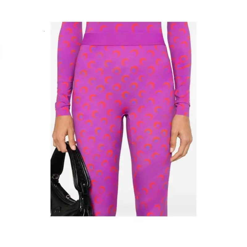 Leggings for Women High Waisted Solid Color Moon Print Retro Ice Silk Stretchy Pants Tummy Control Versatile 260106