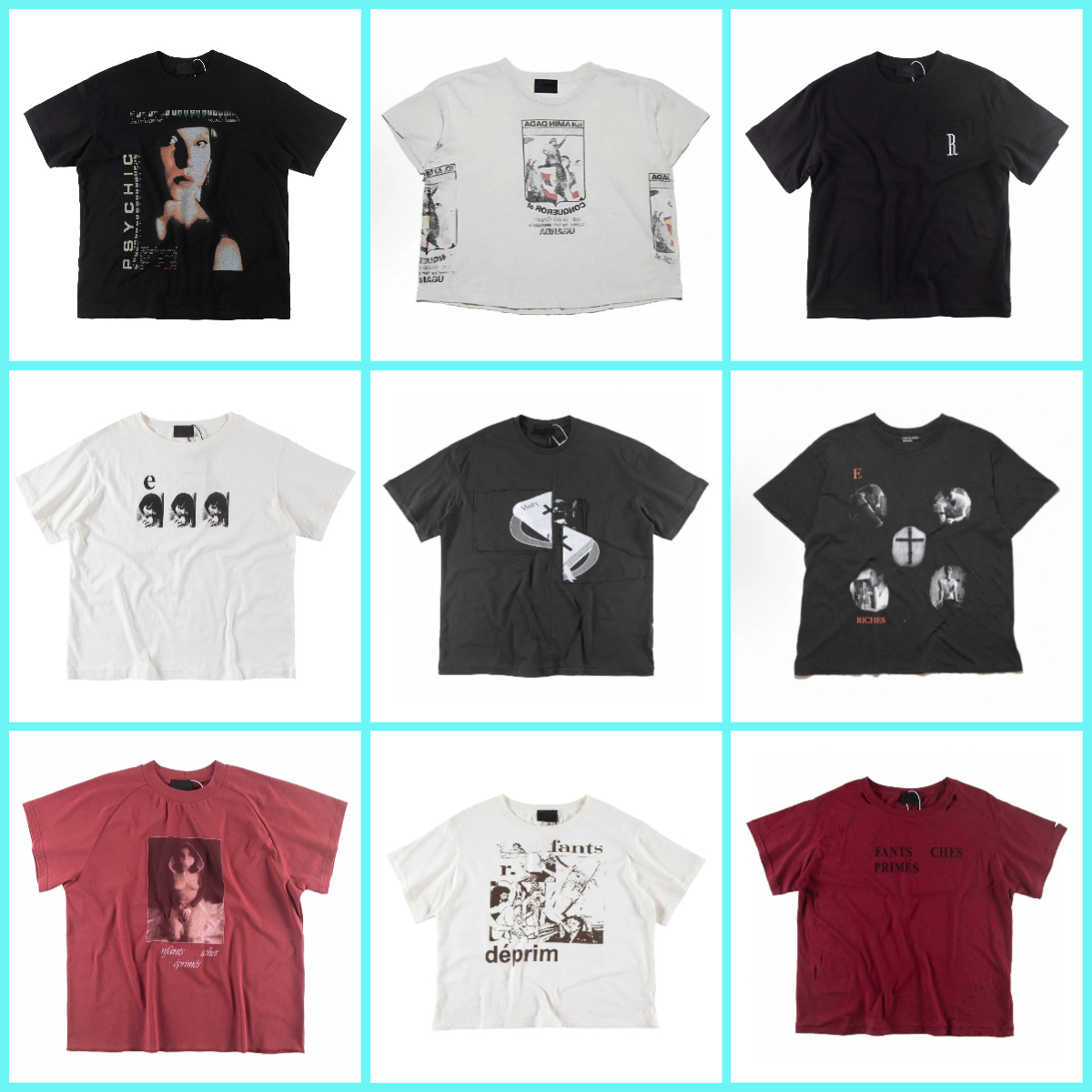 Mens T Shirt Retro Designer Short Sleeve Cotton Tee Hip Hop Trendy Brand High Street Casual Loose Fit Summer Shirts
