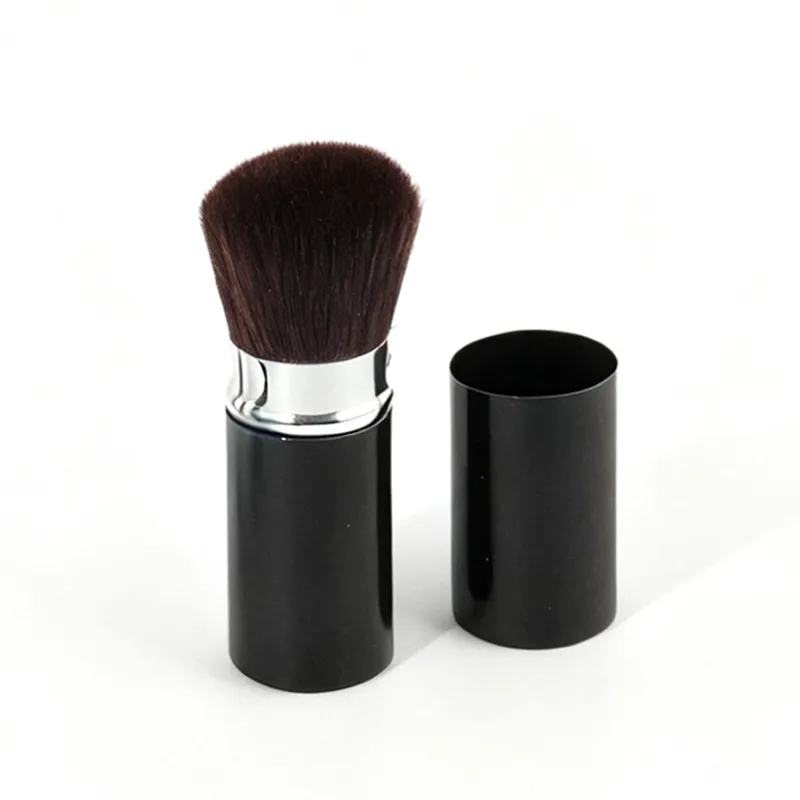 Easy to carry travel makeup brush, with shell, portable black cosmetics powder blusher paint, daily use