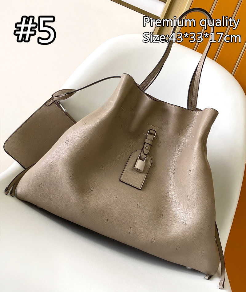(Premium quality)2025 Leather tote bag casual large capacity shoulder bag designer bags