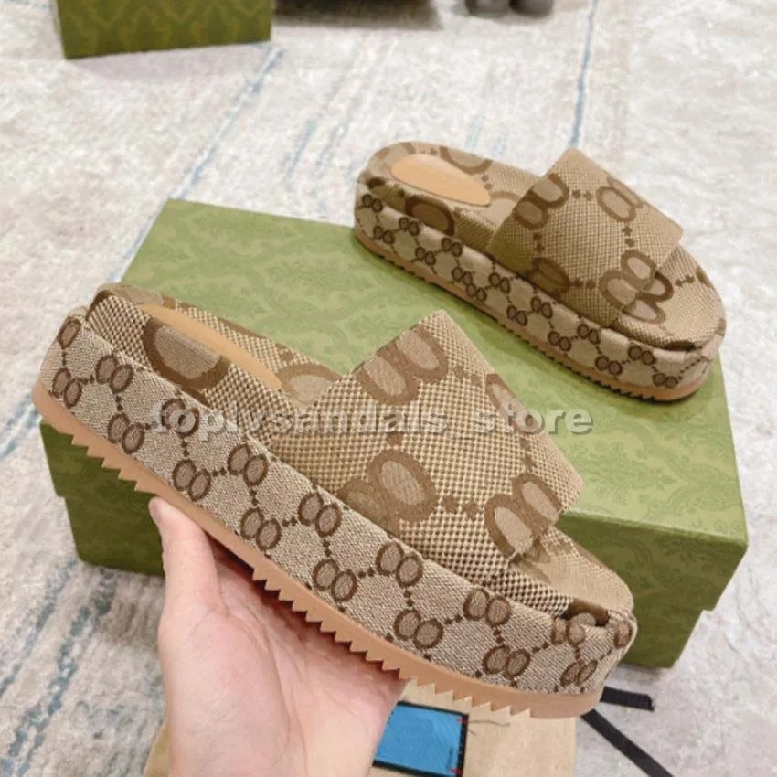 Designer Slippers for woman wedge thick heel sandles sandel slipper platformt sandals women casual shoes summer flat fashion beach slides slippers