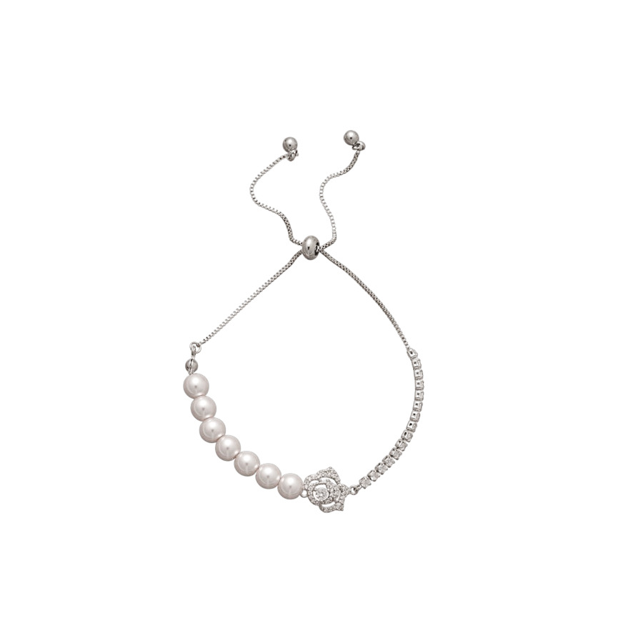 French Zircon Flower Pearl Exquisite Elegant Niche Fashion Versatile Bracelet Light Luxury High-end Feel Women's Jewelry - view 9