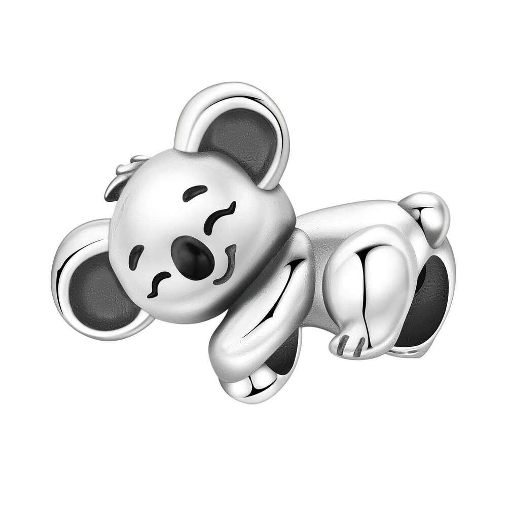 Orstarry 925 Sterling Silver Cute Koala Animal Pendant Beads Original Pendants Bracelet Charm Jewelry Party DIY Trendy Gifts
