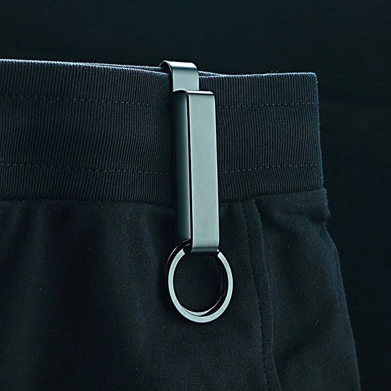 1Pc Stainless Steel Waist Hook Outdoor Detachable Chain Belt Clip Buckle Hanging Key Ring Holder Tool