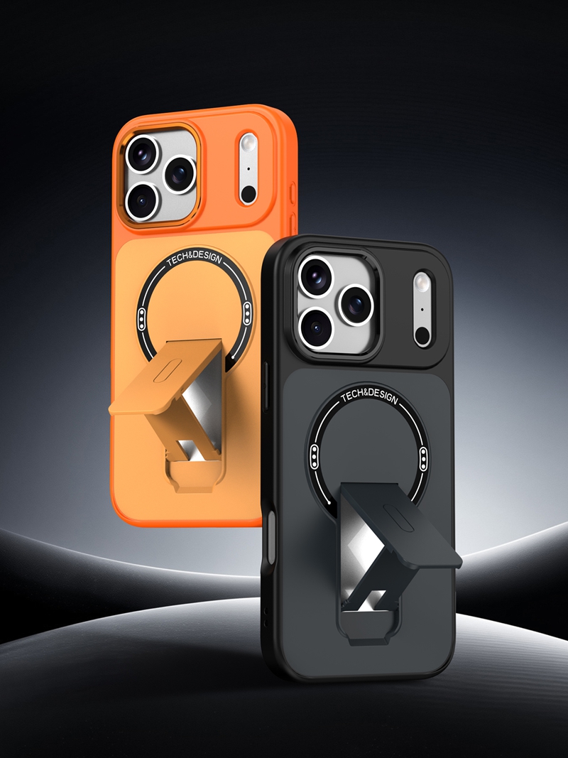 Magnet Wireless Charging Shockproof Case For Iphone 17 Air 16E 16 Plus 15 14 Pro Max 13 Hybrid Hard PC Soft TPU Fashion Business Holder Magnetic Kicks