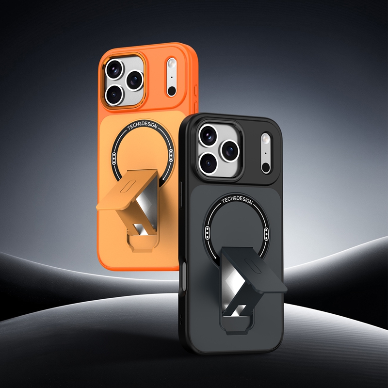 Magnet Wireless Charging Shockproof Case For Iphone 17 Air 16E 16 Plus 15 14 Pro Max 13 Hybrid Hard PC Soft TPU Fashion Business Holder Magnetic Kicks