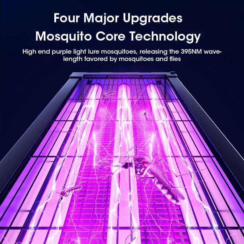 Solar Powered Large Area Mosquito Killer Lamp and Insect Fly Trap Light for Outdoor Garden Patio Yard Lawn Pest Control
