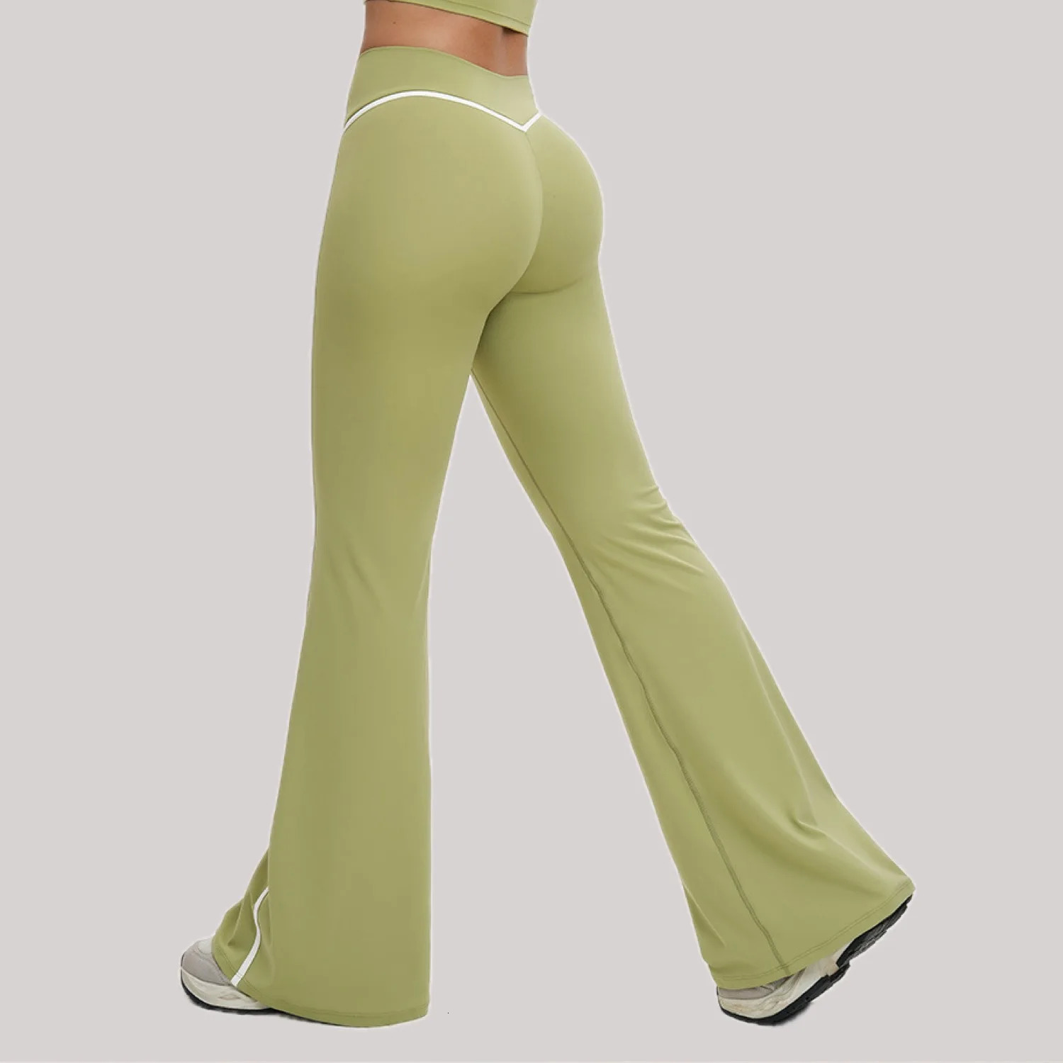 Ningyu Womens Sports Yoga Pants Casual flared Highend Contrasting Color Women Leggings Running Fitness Clothing 260106