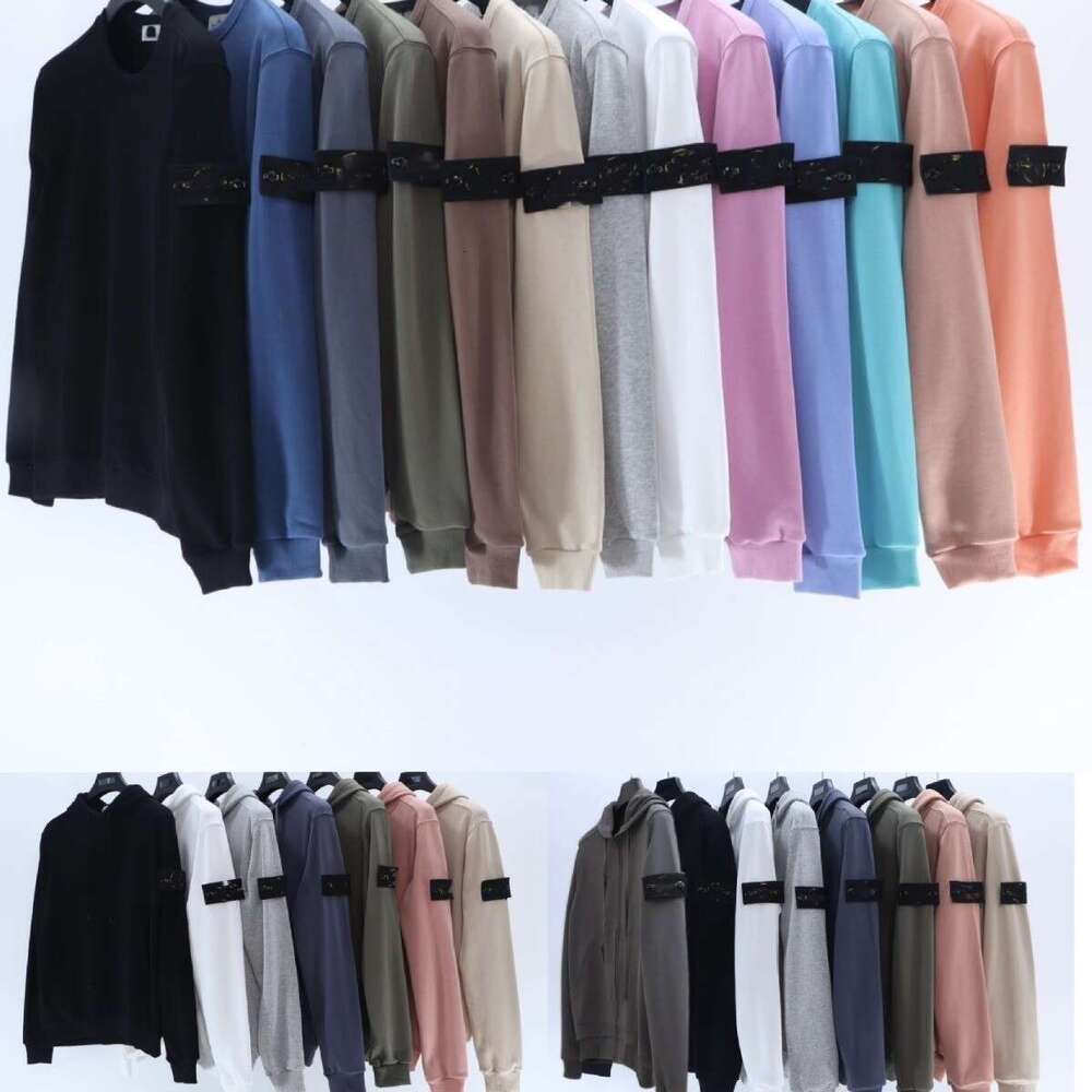 Cross-Border European and American Style Custom Badge Basic Pullover Functional Casual Unisex Crew Neck Hooded Plain Sweatshirt