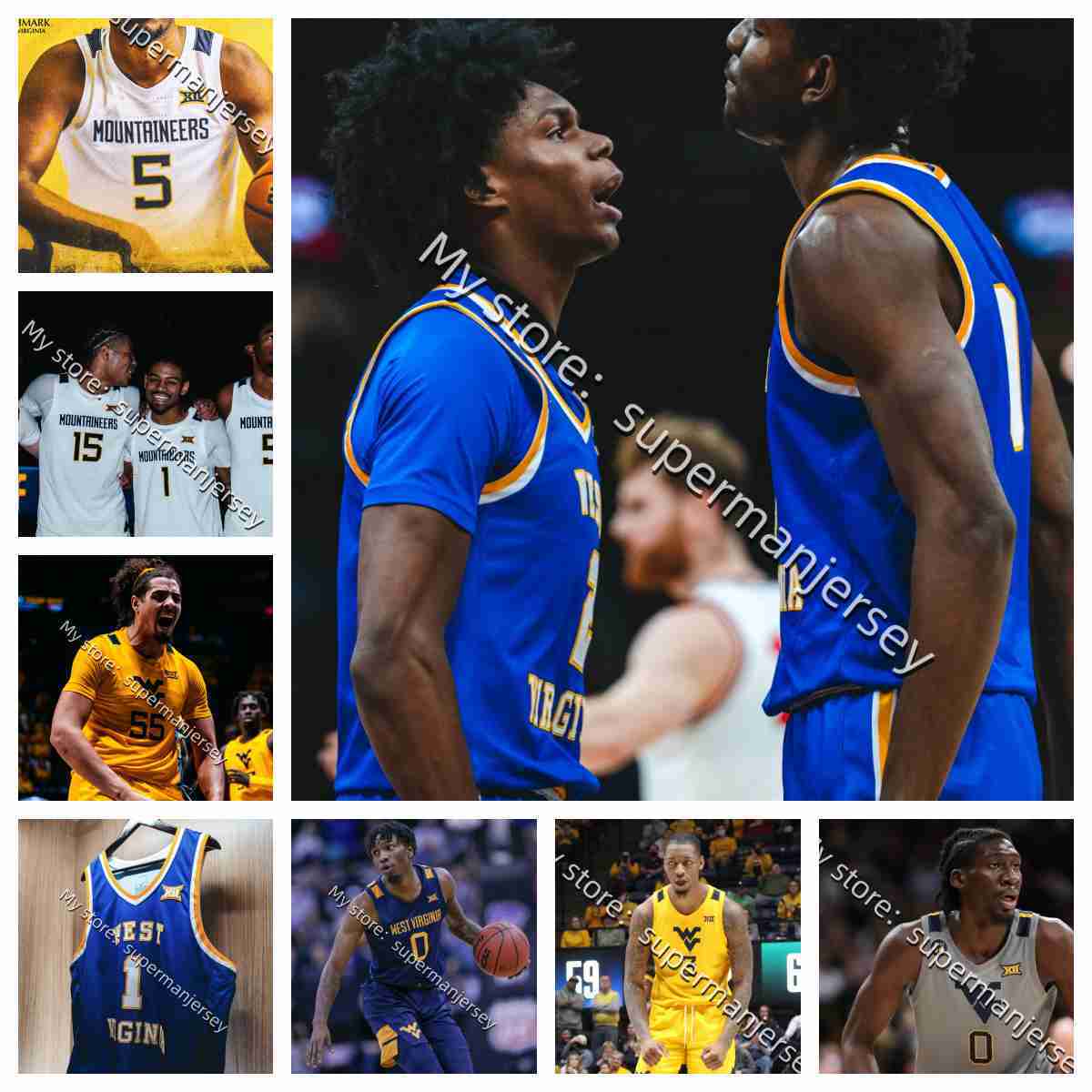 Hot 202526 West Virginia College basketball Jersey Barning Jr Eaglestaff Feenane Fields Floyd Forsythe Hauet Huff Jenkins Lorient Moore Obioha Oyeadier Thom