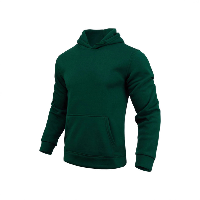 Men Women European and American Style Fleece Solid Color Hoodie Men's Sweatshirt Hooded Pullover Sports Casual Long Sleeve Cross-border