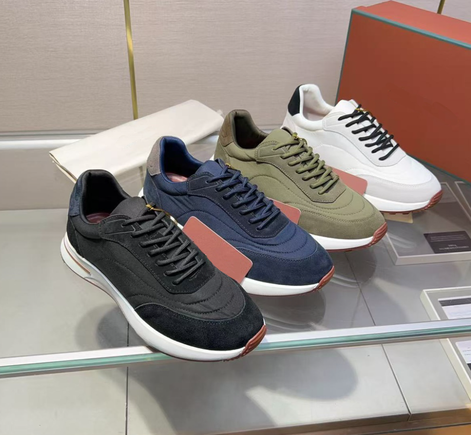Luxury designer Men's Casual Shoes Weekend Walk Low-Top Sneakers Newport Walk suede-trimmed Week End Walk Sneaker Runner Trainers With Box EU38-44 pianalp
