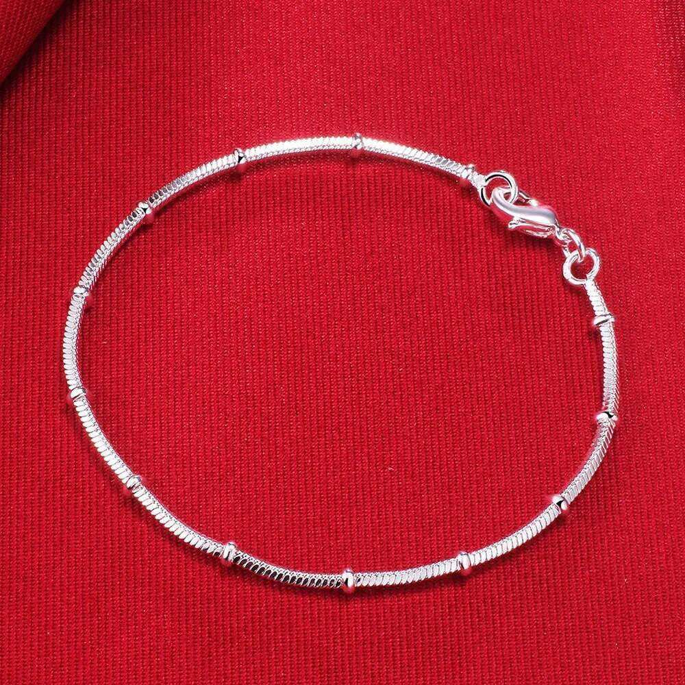 Hot new 925 sterling silver Bracelets for women fine snake bone beads chain fashion Wedding party Christmas gifts Jewelry