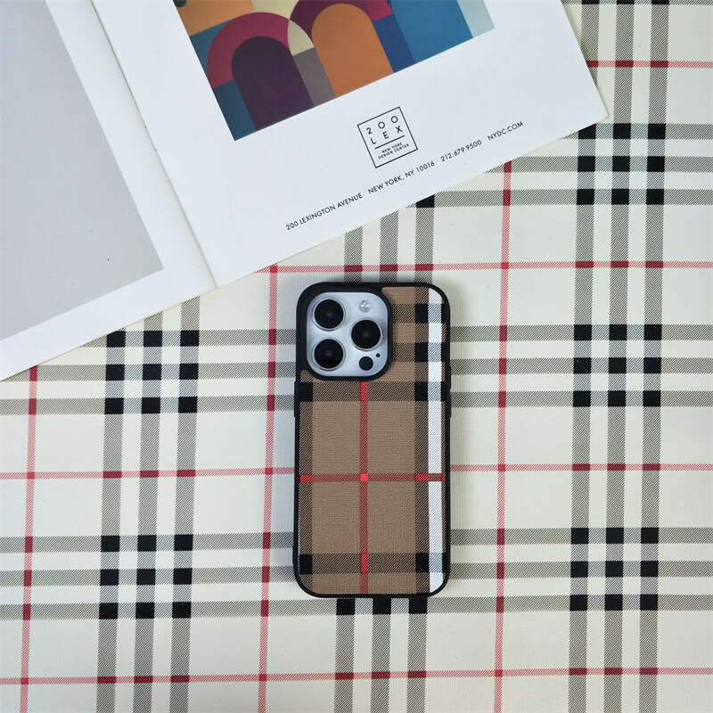 British Style Striped Compatible With Iphone 16/15/14 Large Hole Phone Case Apple 13/17 Pro Max Full Coverage Trendy