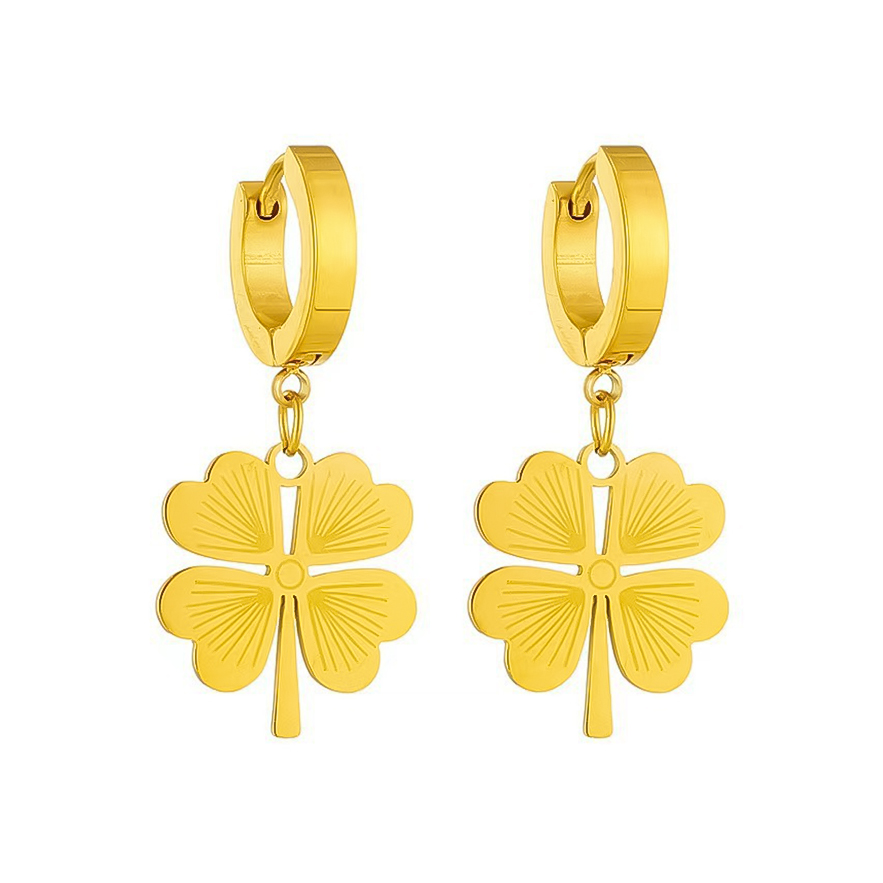 Designer Earrings Designer Earrings for Women Four Petal Flower Earring Gold Drop Earrings Luxury Jewlery Designer for Women Elegant Timeless Sparklin