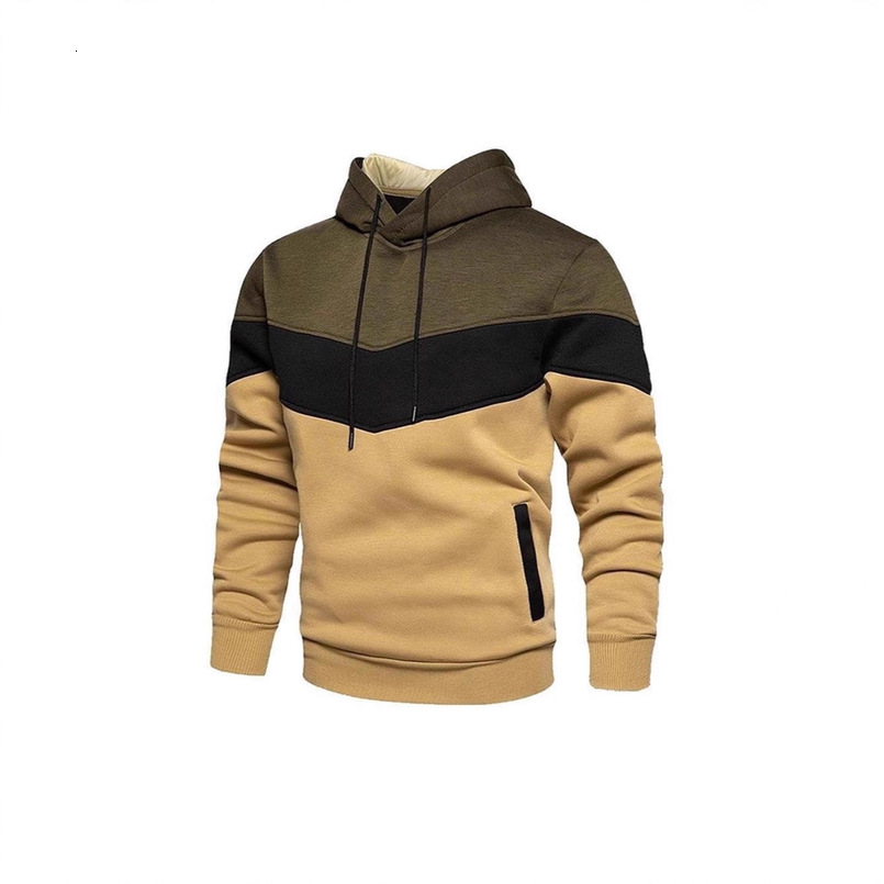 European and American Cross-Border New Fleece Patchwork Hoodie Autumn Winter Sports Sweatshirt Casual Jacket Trendy