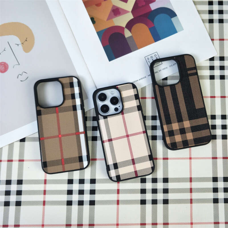 British Style Striped Compatible With Iphone 16/15/14 Large Hole Phone Case Apple 13/17 Pro Max Full Coverage Trendy