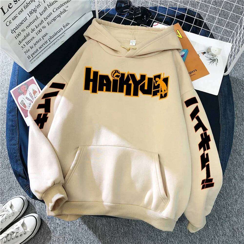 Japan Anime Haikyuu Manga Prints Hoodies Mens Fashion Hoody Hip Hop Fleece Sweatshirts Crewneck Pullovers Cute Clothing Pullover H260107