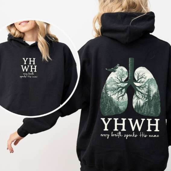 YHWH Christian Jesus Lung Print Men Women Hoodie Street Casual Retro Harajuku Classic Trend Autumn Winter Long-sleeve Sweatshirt H260107