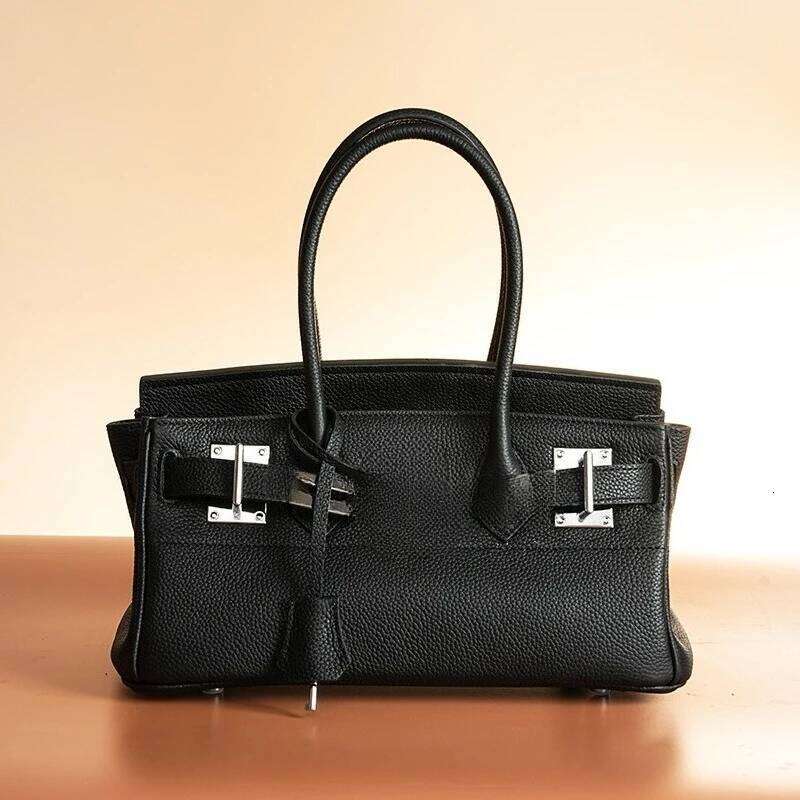 High Quality New Long Style Genuine Leather With Silver Buckle For Women Top Grain Cowhide Fashionable Luxury Handbag Liksusie