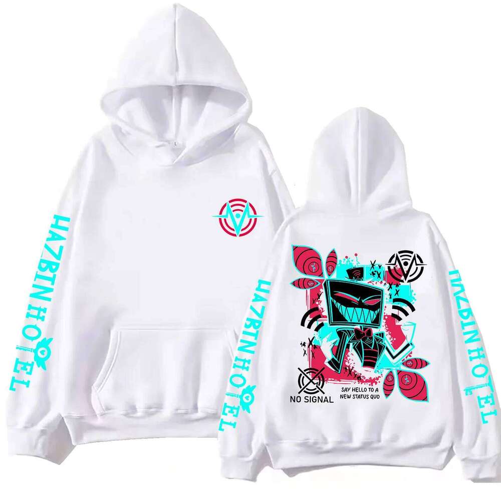 Hazbin Hotel Vox Print Hoodie Man Woman Harajuku Pullover Tops Sweatshirt X260107