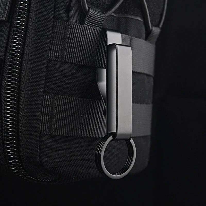 1Pc Stainless Steel Waist Hook Outdoor Detachable Chain Belt Clip Buckle Hanging Key Ring Holder Tool