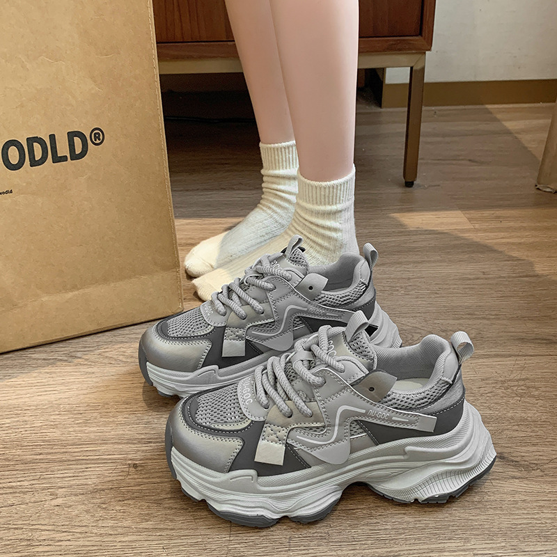 Ddmytiger Platform Dad Sneakers Women Ins Style Spring And Autumn New Fashion Versatile Mesh Breathable Sports Casual Shoes For Outdoor Shoes