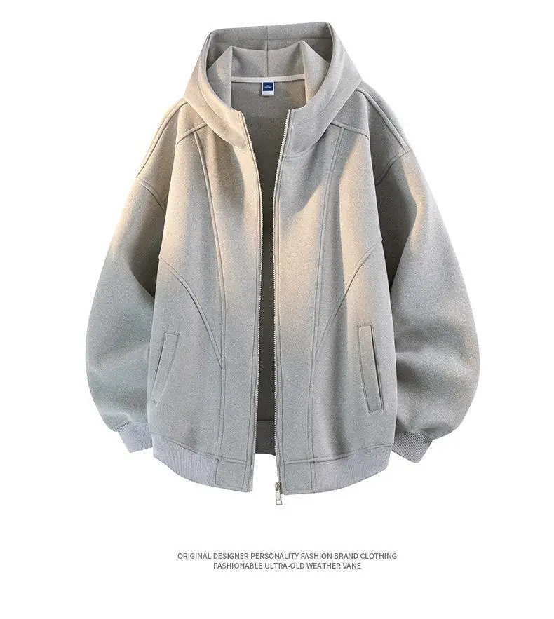 2026 autumn and winter men women trendy personality simple hooded sweatshirt couple loose retro Harajuku casual top y2k 251231