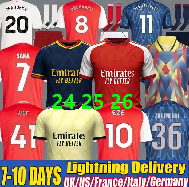 26 27 Arsenaljersey kit Arsenally jersey football tops Soccer Jerseys vintage SAKA GYOKERES EZE ODEGAARD RICE MADUEKE MARTINELLI BERGKAMP HENRY retro kids Shirt