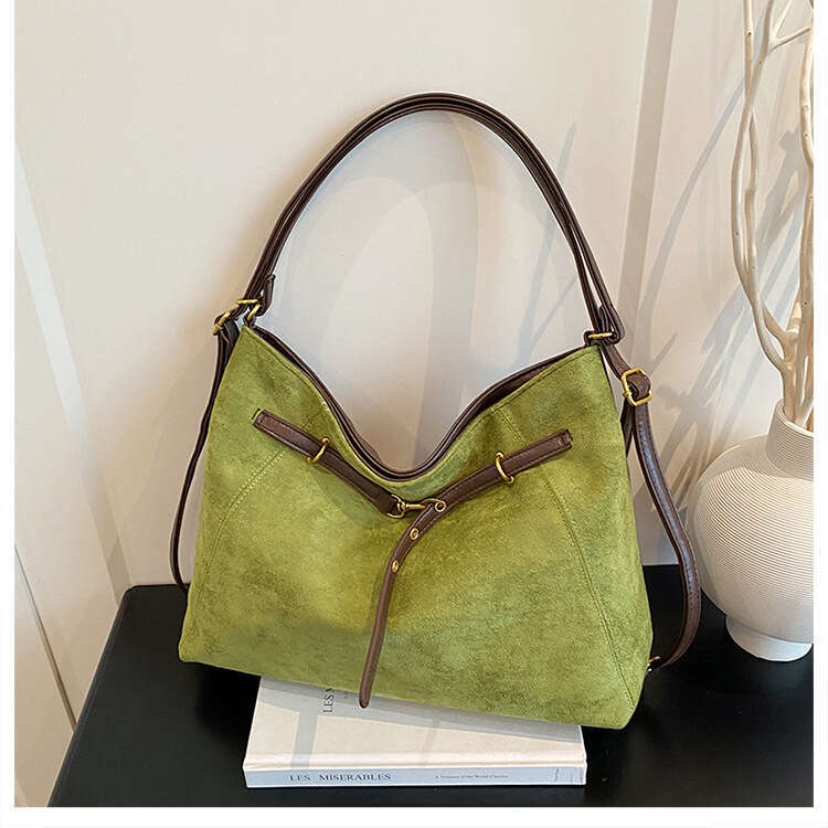Suede Autumn Winter Vintage Matte Elegant Commuter Women's Crossbody High-end Versatile Shoulder Underarm Bag